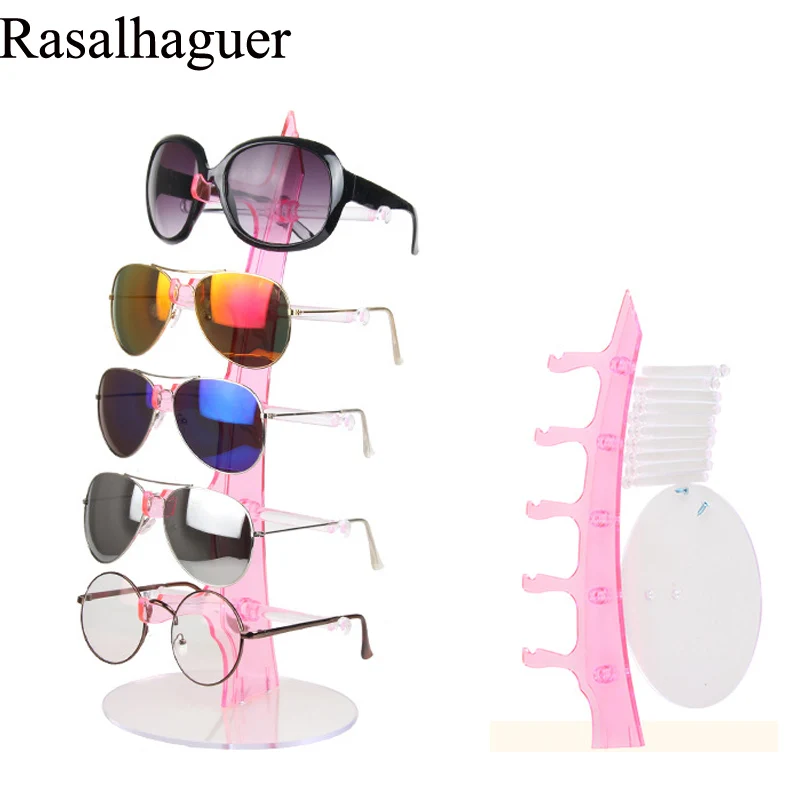 

Nice 5 Layers Eyeglasses Show Sunglasses Holder Glasses Display Storage Stand Rack Shelf Black/Pink/Blue/Transparent Wholesale
