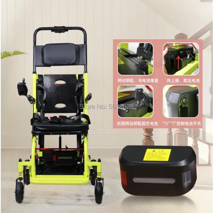 

New Products Hot Sale Lithium Battery Handicapped Old Man Climbing Stairs Electric Wheelchair with Controller
