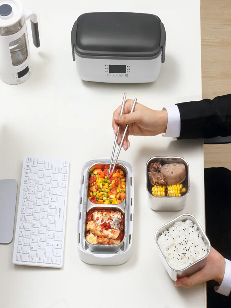 Электрическая портативная мини рисоварка 220 В 2 уровневый Ланч бокс с подогревом мультиварка 4 цилиндровым