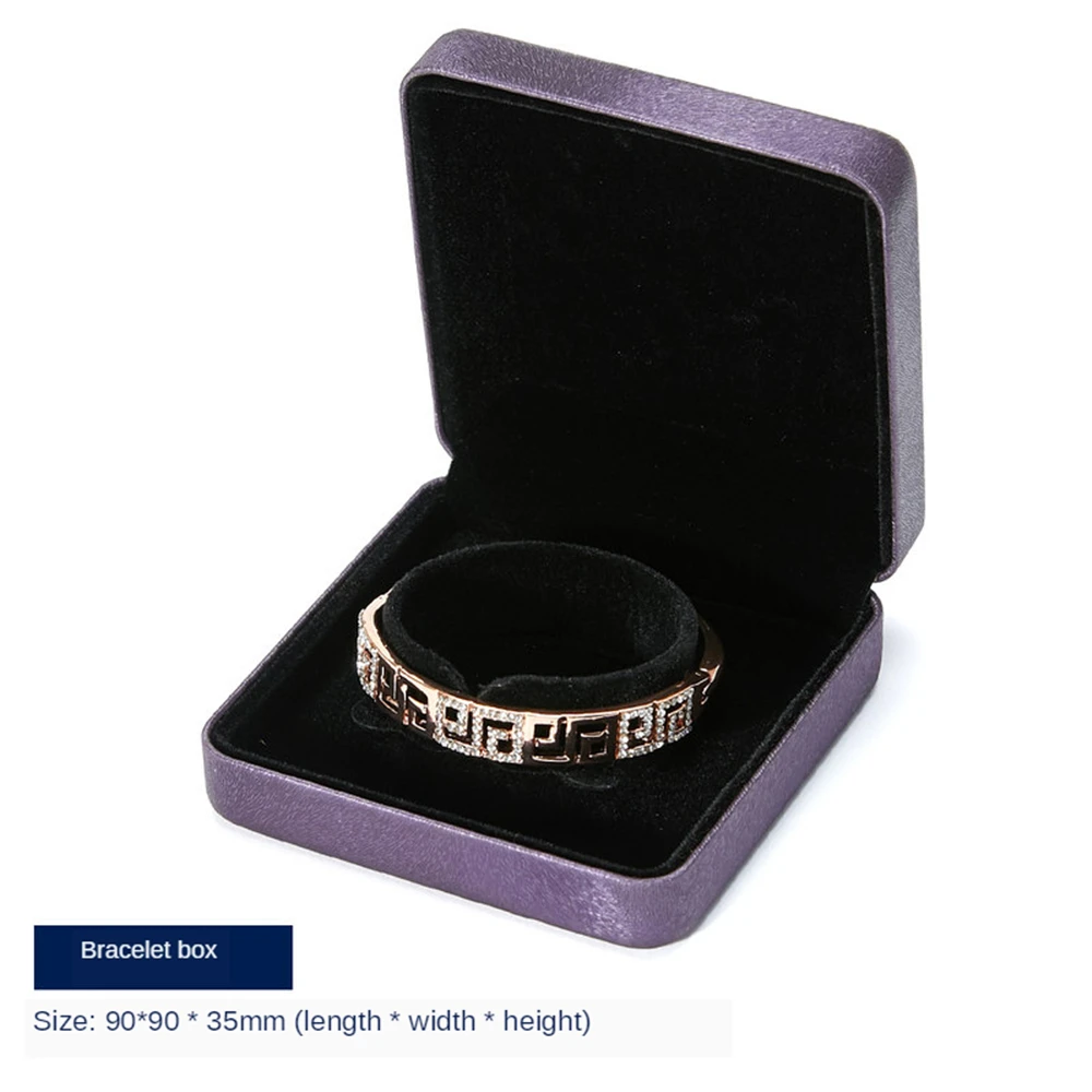 

B-LIFE Jewelry Gift Box Case Elegant Velvet Necklace Pendant Box Bracelet Box Light for Jewelry Display Wedding Engagmenet