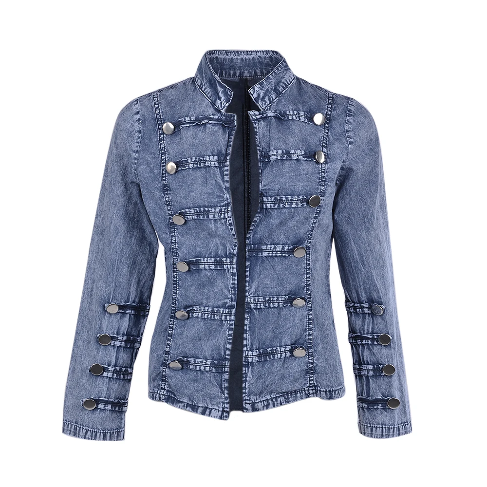 Style2 HEFLASHOR Женские повседневные джинсовые куртки кардиган на молнии Casaco Feminino пальто с карманами Топ уличная тонкая джинсовая куртка с эластичной резинкой на талии - Цвет: Style2