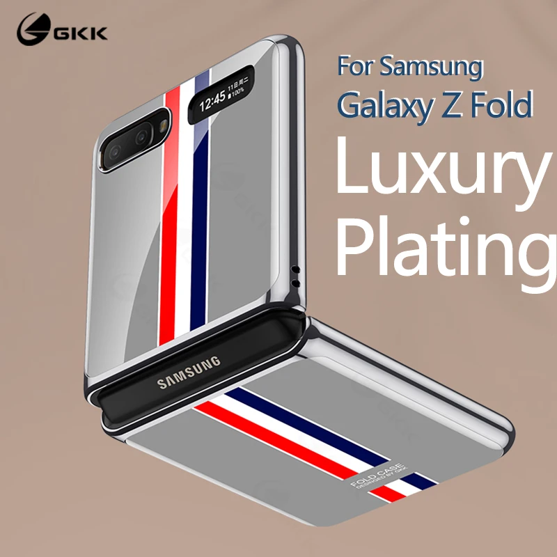 

Складной чехол GKK из закаленного стекла для Samsung Galaxy Z, Складной флип-чехол для 2 искусств, роскошный жесткий защитный чехол для Samsung Z, складно...