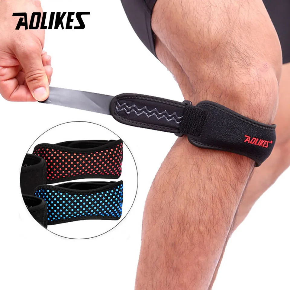 

AOLIKES 1PCS Adjustable Knee Strap Patellar Tendon Pressurized Protector Support Slider Pad rodilla Guard Badminton Running
