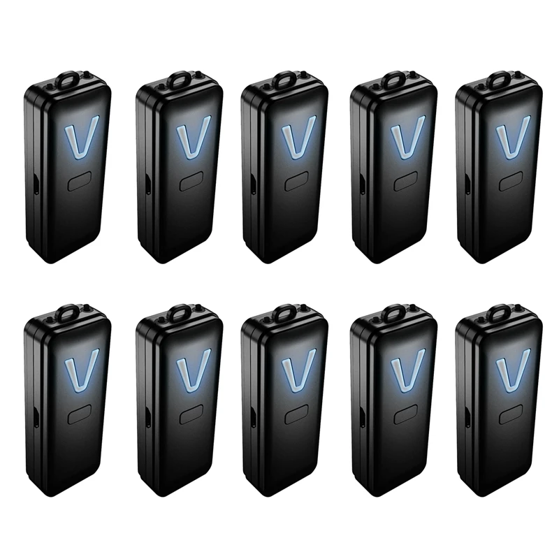 

10X Personal Wearable Air Purifier Necklace Mini Portable Air Freshener Ionizer Negative Ion Generator Black