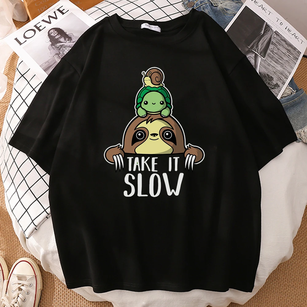 

Three Animals Play Together Print T-Shirt Men Casual Oversized Tee Shirt Comfortable Soft T-Shirts O-Neck For Men T Shirt
