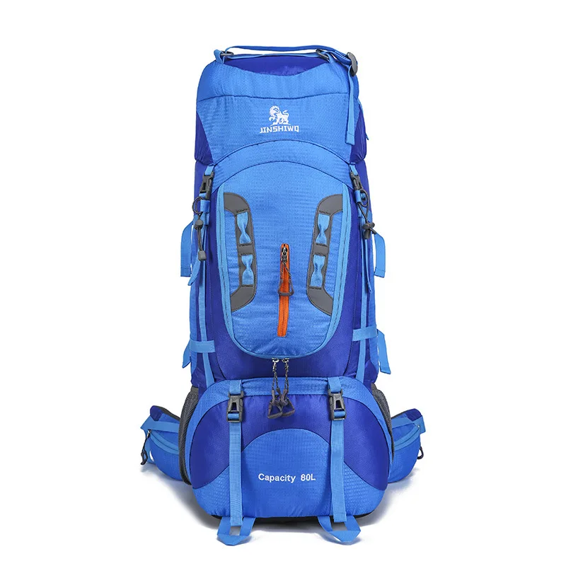 DarkBlue-80L 80L/60L походные рюкзаки для кемпинга, большая уличная сумка, рюкзак из нейлона, сверхлегкая Спортивная дорожная сумка из алюминиевого сплава, поддержка 1,65 кг - Цвет: DarkBlue-80L