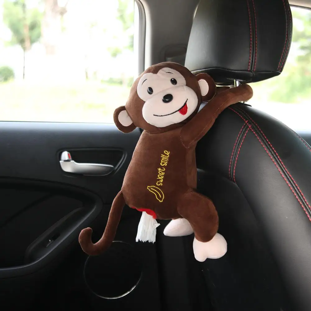 Инновационная автомобильная коробка для салфеток игрушка в виде обезьяны чехол