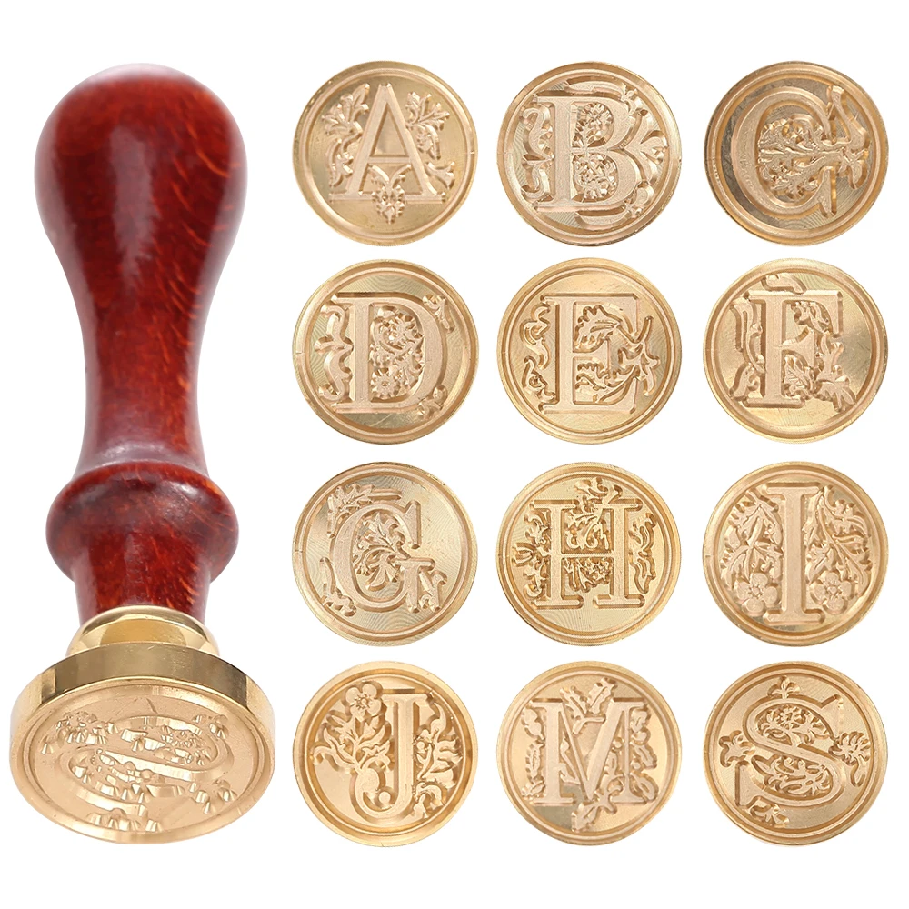 1PCS Retro 26 Letters Head Wood Stamp Metal DIY Series Wax Seal Invitation Envelope Diary Stationery Supplies Scrapbooking A-Z | Дом и сад