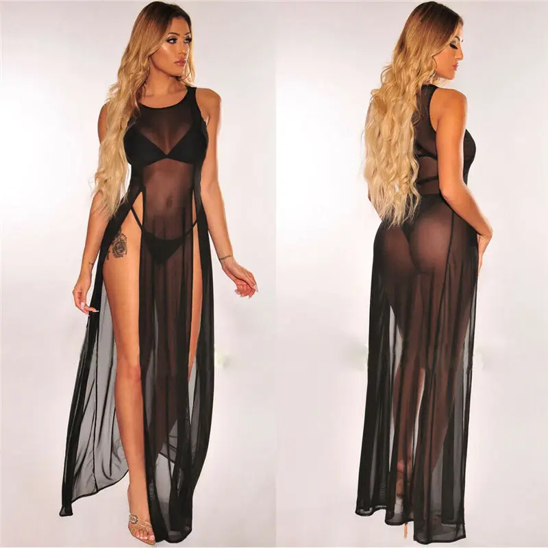 

Women Beach Cover Up See-through Dress Bathing Suit Swimsuit Bikini Swimwear Wrap Sarong Bikini Cover Up Sarong Dress