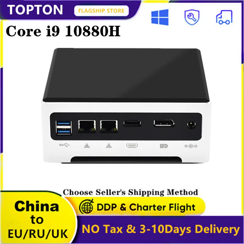 

Top 10th Gen Mini PC Intel Core i9 10880H i7 10750H 2*DDR4 2*M.2 Barebone Computer NUC Windows 10 TV BOX 2*Lan Dual Band AC WIFI