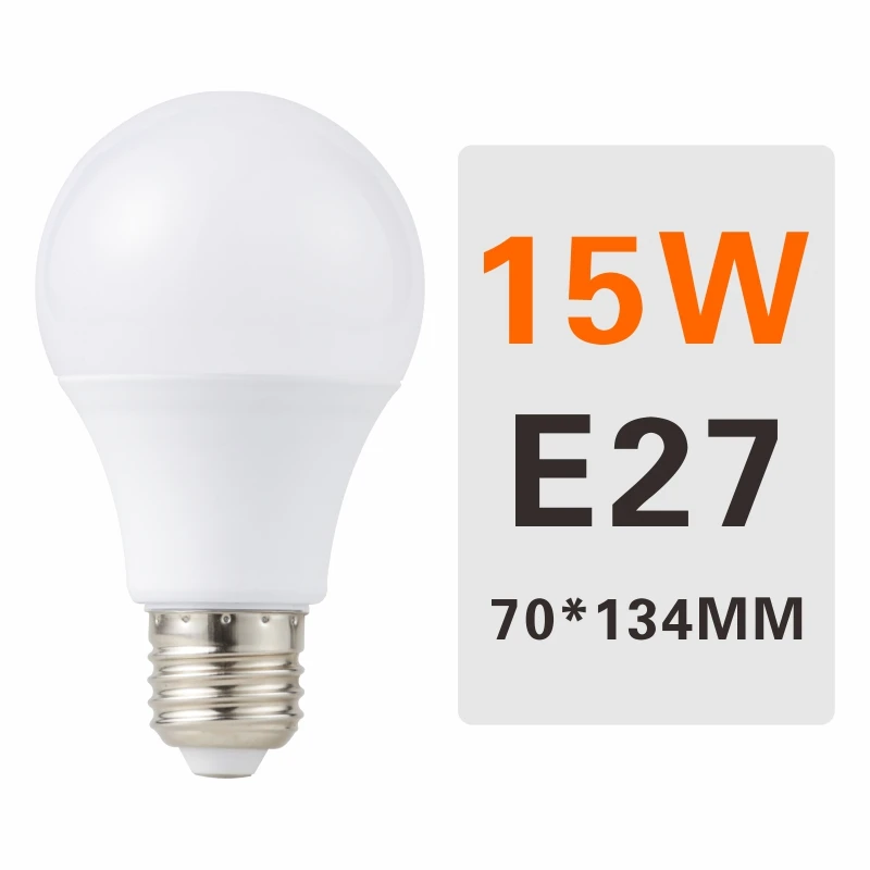 15W E27 E27 E14 LED Bulb Lamps 3W 6W 9W 12W 15W 18W 20W Lampada Ampoule Bombilla LED Light Bulb AC 220V 230V 240V Cold/Warm White - Испускаемый цвет: 15W E27