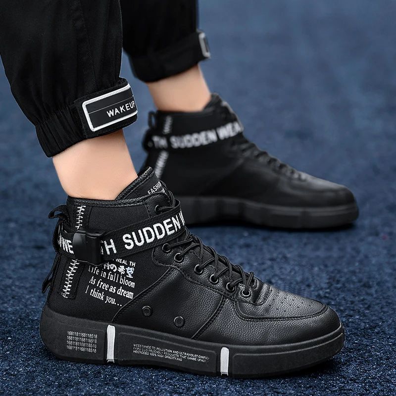 Мужская модная повседневная обувь высокие кроссовки весна-осень 2019 новая