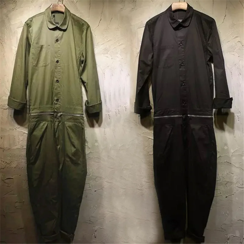 M-6XL!  of han edition jumpsuits Men's new winter tooling trousers Male fission jumpsuits long-sleeved conjoined trend