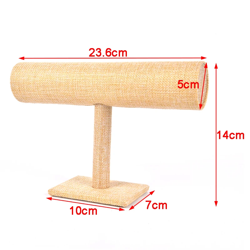 

PU Leather Velvet Bracelet Watch T-Bar Rack Jewelry Organizer Display Holder