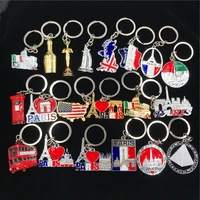 france italy united kingdom united states dubai egypt metal key chain foreign trade boutique solid key ring