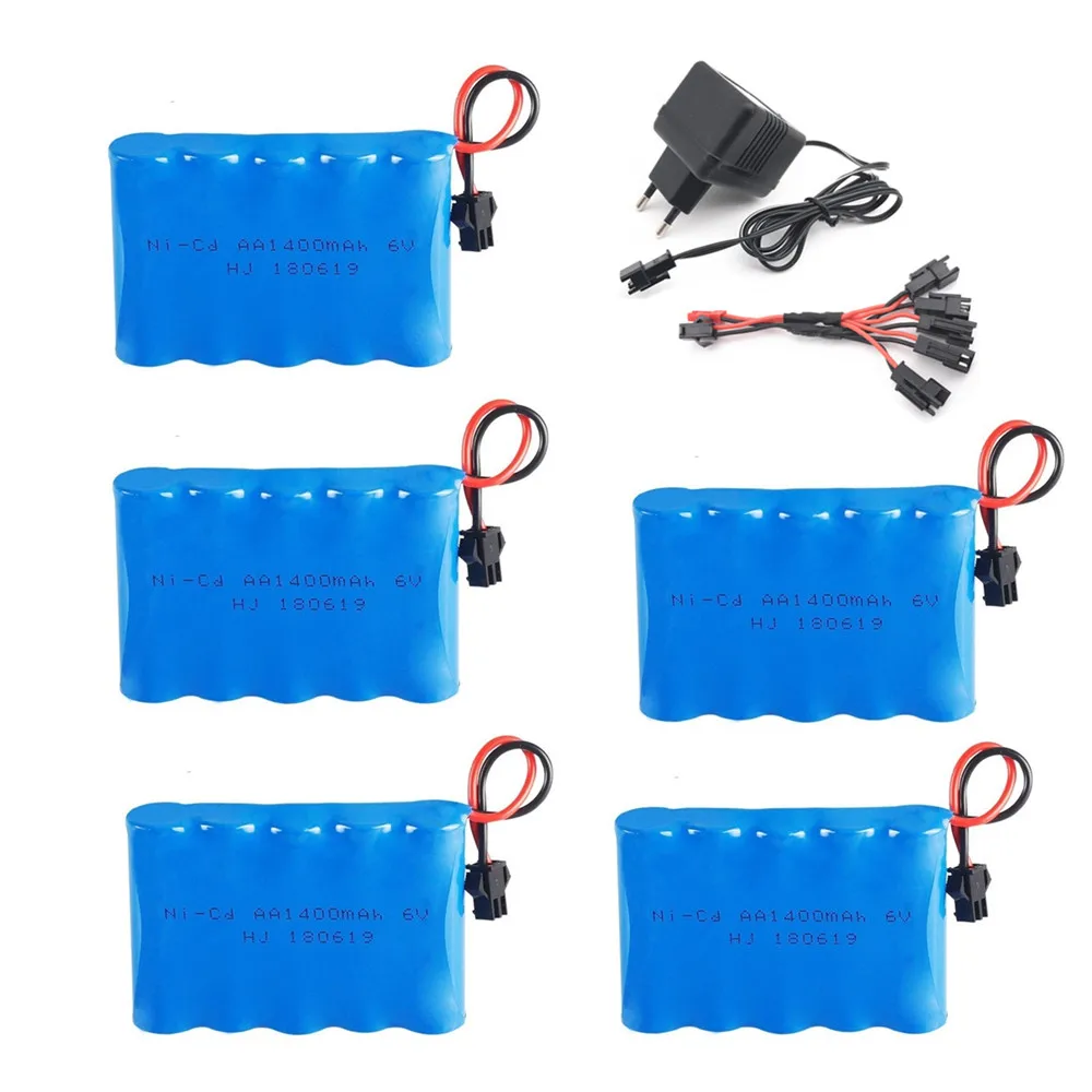 6 v 1400mah NICD батарея и зарядное устройство набор для Rc игрушки автомобили танки