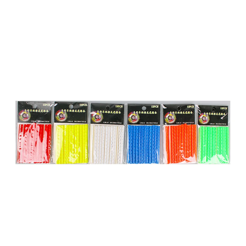 

12PCS Bicycle Reflective Stickers Tubes Strip Safety Warning Light Reflector Wheel Spokes Tubes Cycling Bike Bicycle Accessories