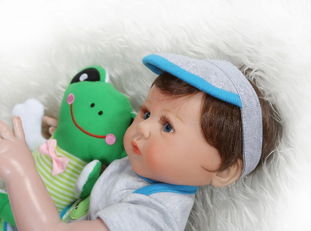 48 см полностью силиконовая кукла Реборн игрушка для девочек Реалистичная