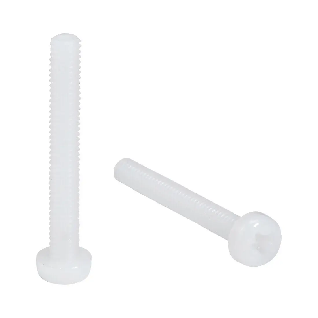 

M4x30mm Nylon Phillips Cross Pan Head Machine Screws Bolts White 50Pcs
