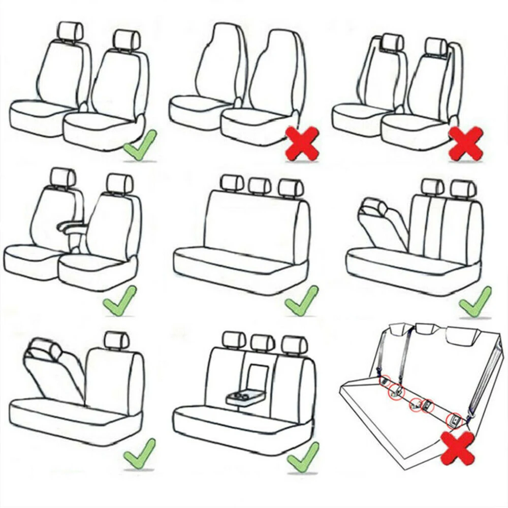 

4/9Pcs Set Auto Universal Car Seat Covers For Gift Automotive Seat Covers Fit Most Car Seats Fcar Interior