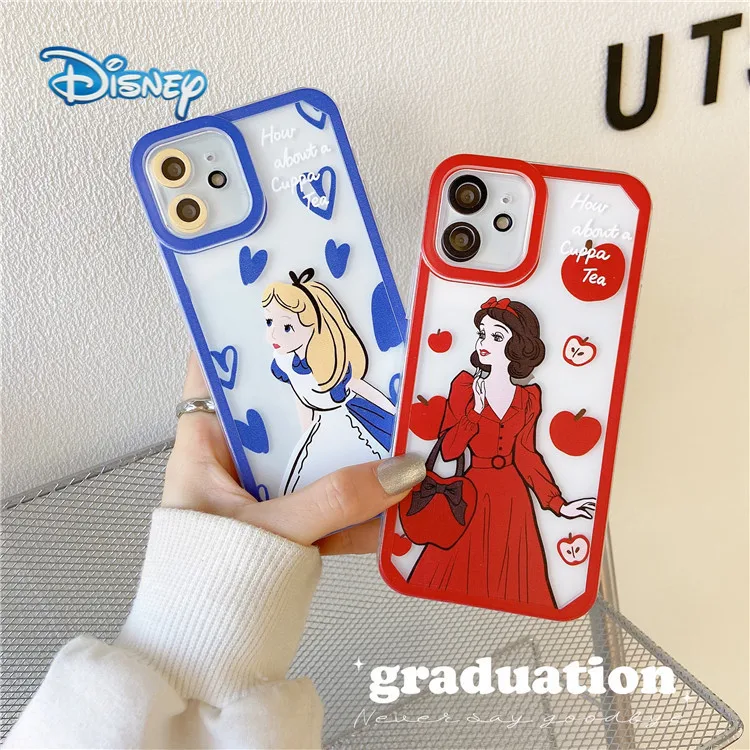 

Disney Princess Cartoon Phone Case for iPhone 13 12 11 Pro Max X XR 7 8 Plus SE Phone All-Inclusive Anti-Fall Protective Covers