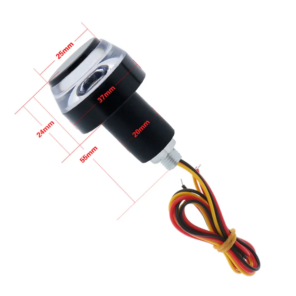 

1pc/2pcs Universal Motorcycle Handle Bar End Turn Signal Lamp 12 LED Light Indicator Hand Grip Plug for Motorbike