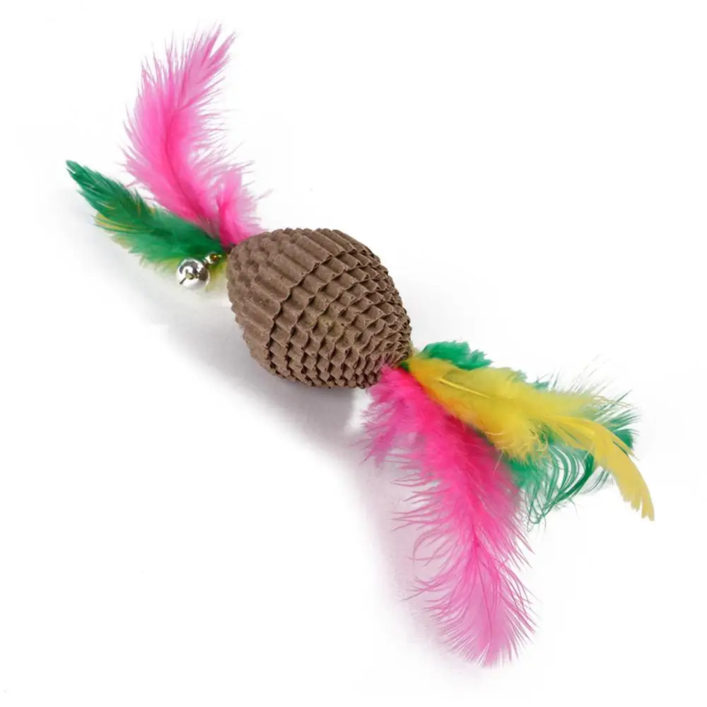 

Colorful High Quality Feather Cat Fish Shape Creative Toy Pet Fun Energy Interaction Plush Small Cute Gift Training Toy Supplies