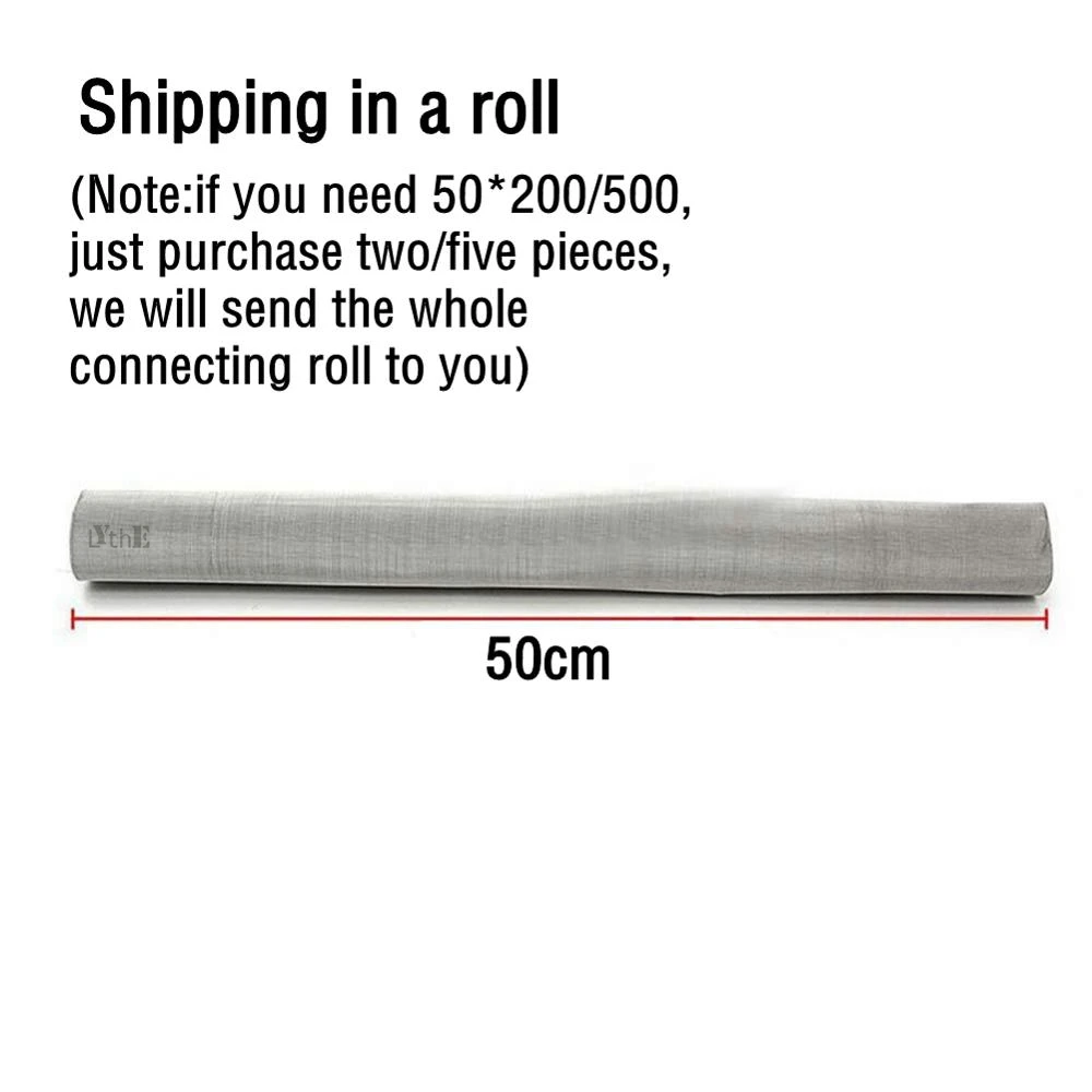 

100x50cm 304 Stainless Steel Mesh Filter Net Metal Front Repair Fix Mesh Filtration Woven Wire Screening Sheet Screening filter