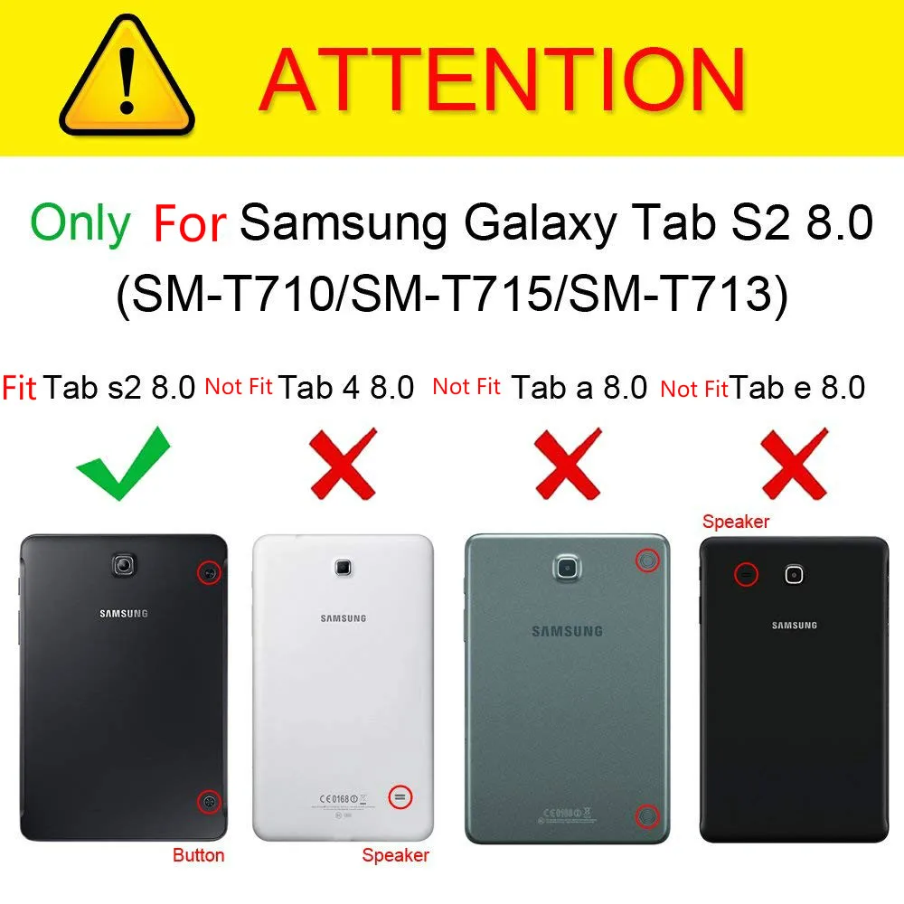 Чехол для Samsung Galaxy Tab S2 8 0 крышка SM T710 T715 T719 &quotпланшет антискользящий упругий