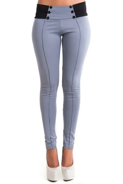 

Donsignet Women's Pants New Fashion Spring and Autumn Temperament Slim Cotton Three-color Pencil Pants Solid Color Waist Slim