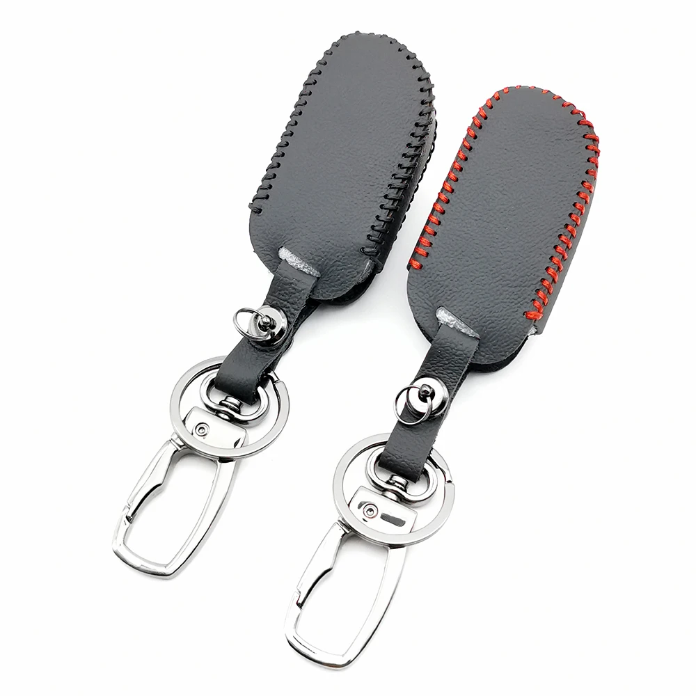 

ST-5A LCD keychain 2-way car alarm syst russian version remote two way car alarm 4 buttons leathe cover car key case