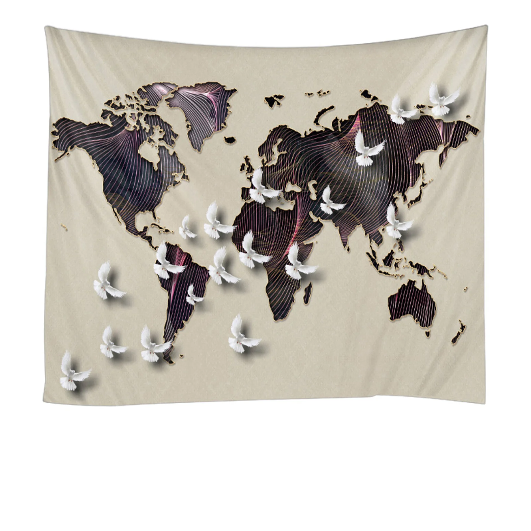 

Maps Pattern Home Tapestry Room Decor Digital Printing Clear Picture And Not Easy To Fade Formaldehyde Free Wall Decor Hippie