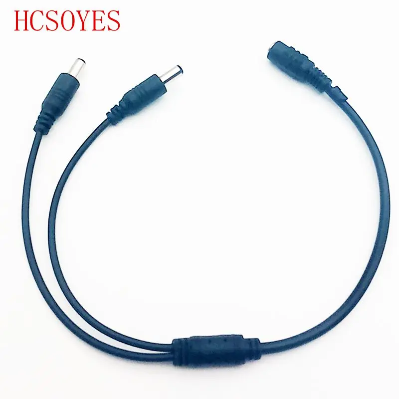 

100 pcs DC power female to 2 male led connector Adapter Male plug For CCTV Camera ws2812b ws2811 APA102 LPD8806 5050 rgb strip