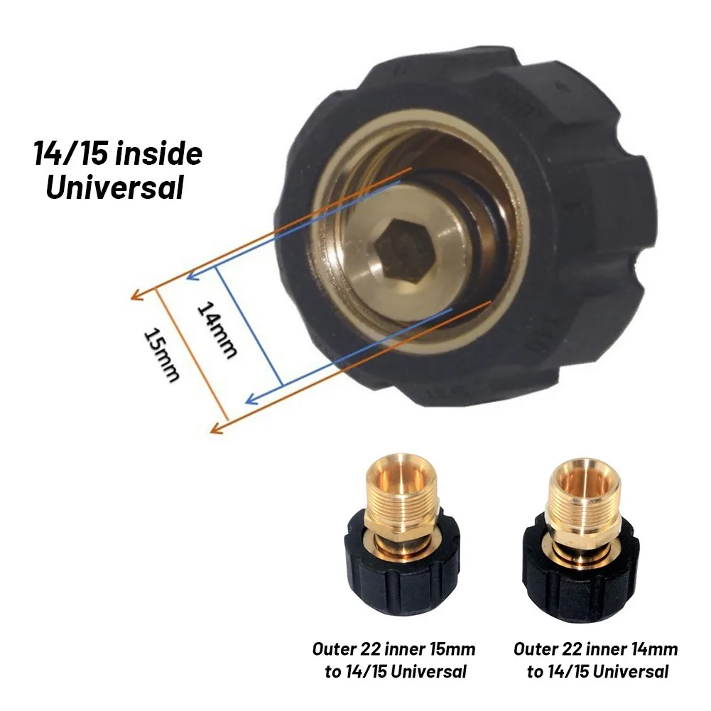 

22 Inner 14/15mm Adapter Cleaner Copper High Pressure To M22 Inner 14/15