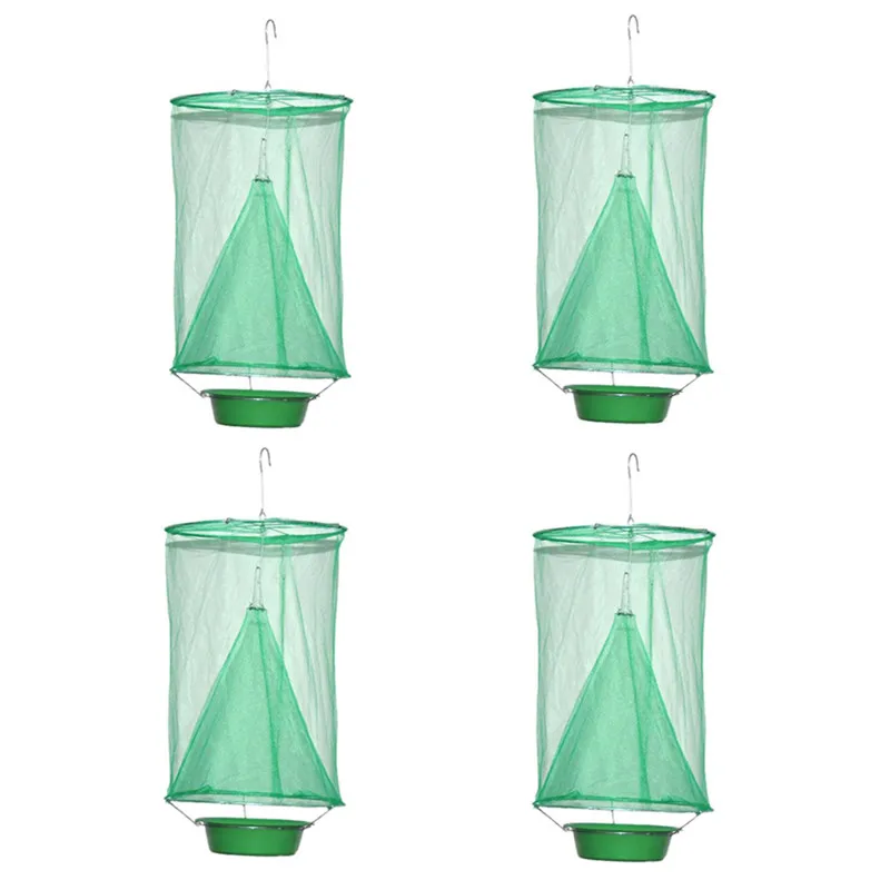 4 шт. зеленая подвесная Ловец мух Складная сетка ловушка для летняя насекомых |