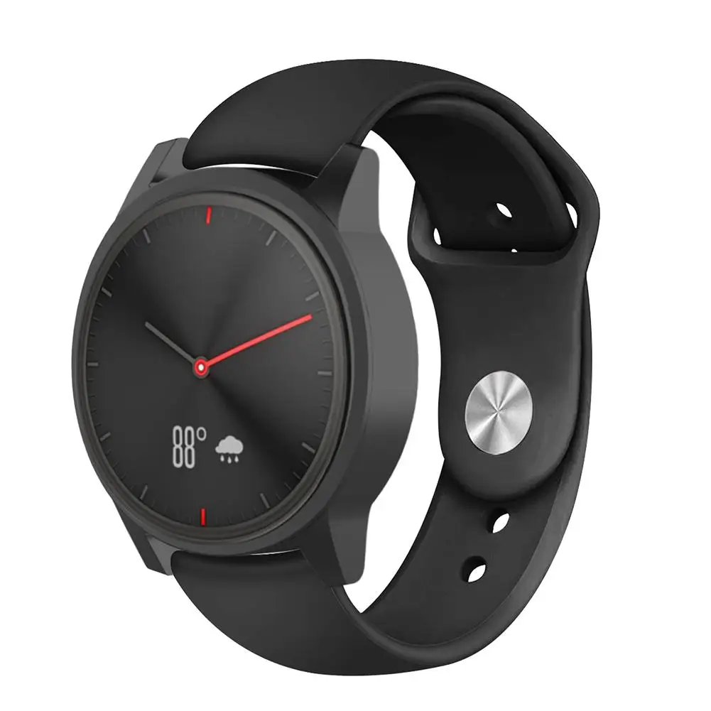 Мягкий силиконовый Спортивный Классический ремешок для наручных часов Garmin Vivomove HR Vivoactive 3 Аксессуары для умных часов