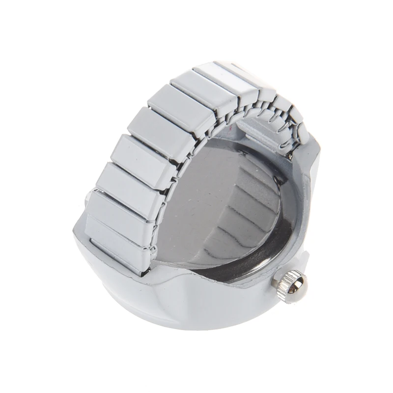 

Finger Ring Watch Chic White Rhinestone For Ladies