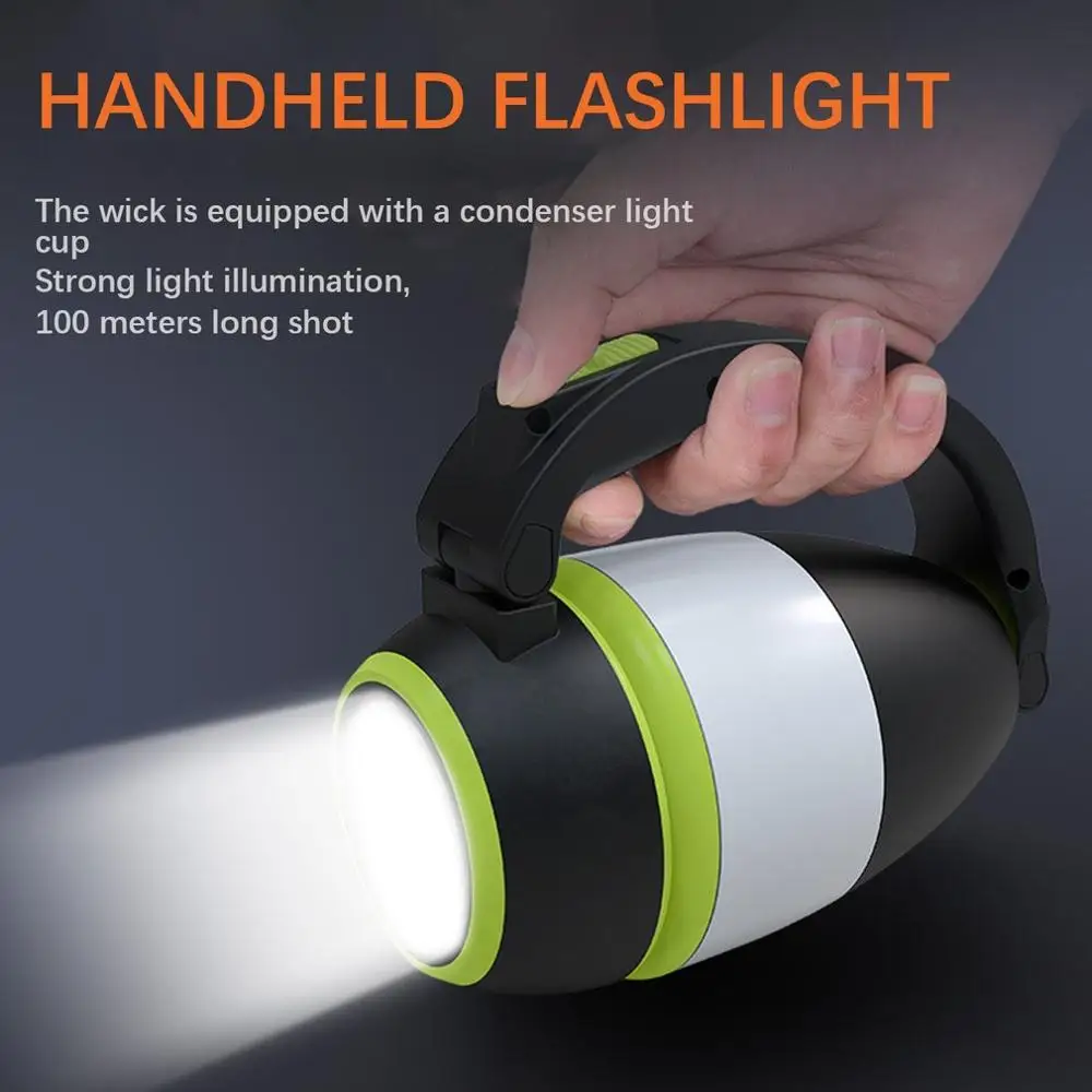 Перезаряжаемый светодиодный фонарь для кемпинга уличный прожектор с