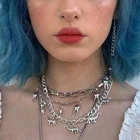 Цепочка с подвеской в виде динозавра для женщин и девушек, винтажное ожерелье в готическом стиле, стильное Ювелирное Украшение в стиле хип-хоп, панк, Харадзюку