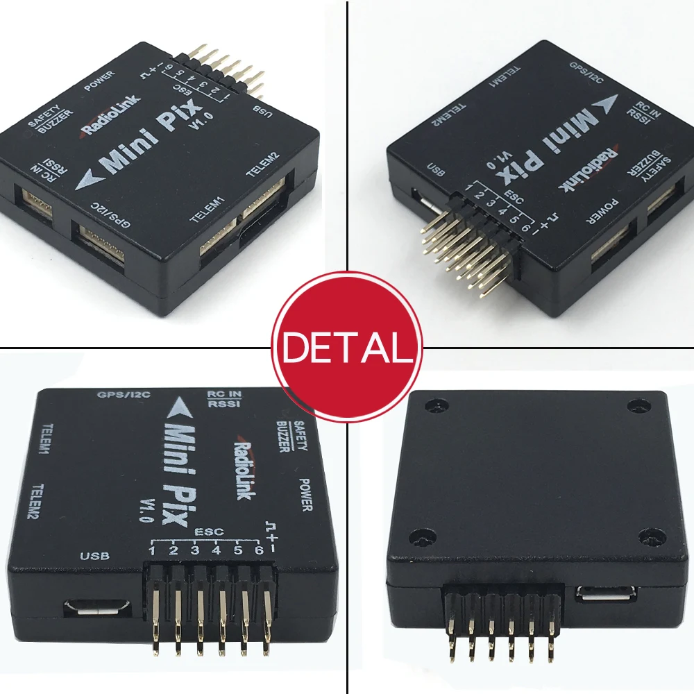Radiolink Mini PIX pixhawk M8N gps Контроллер полета с виброзатуханием программным обеспечением для гоночного дрона/вертолета/фиксированного крыла