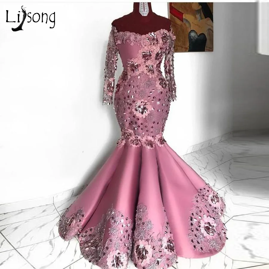 Элегантное Вечернее Платье Русалка Aso Ebi с 3D цветами кружевные африканские