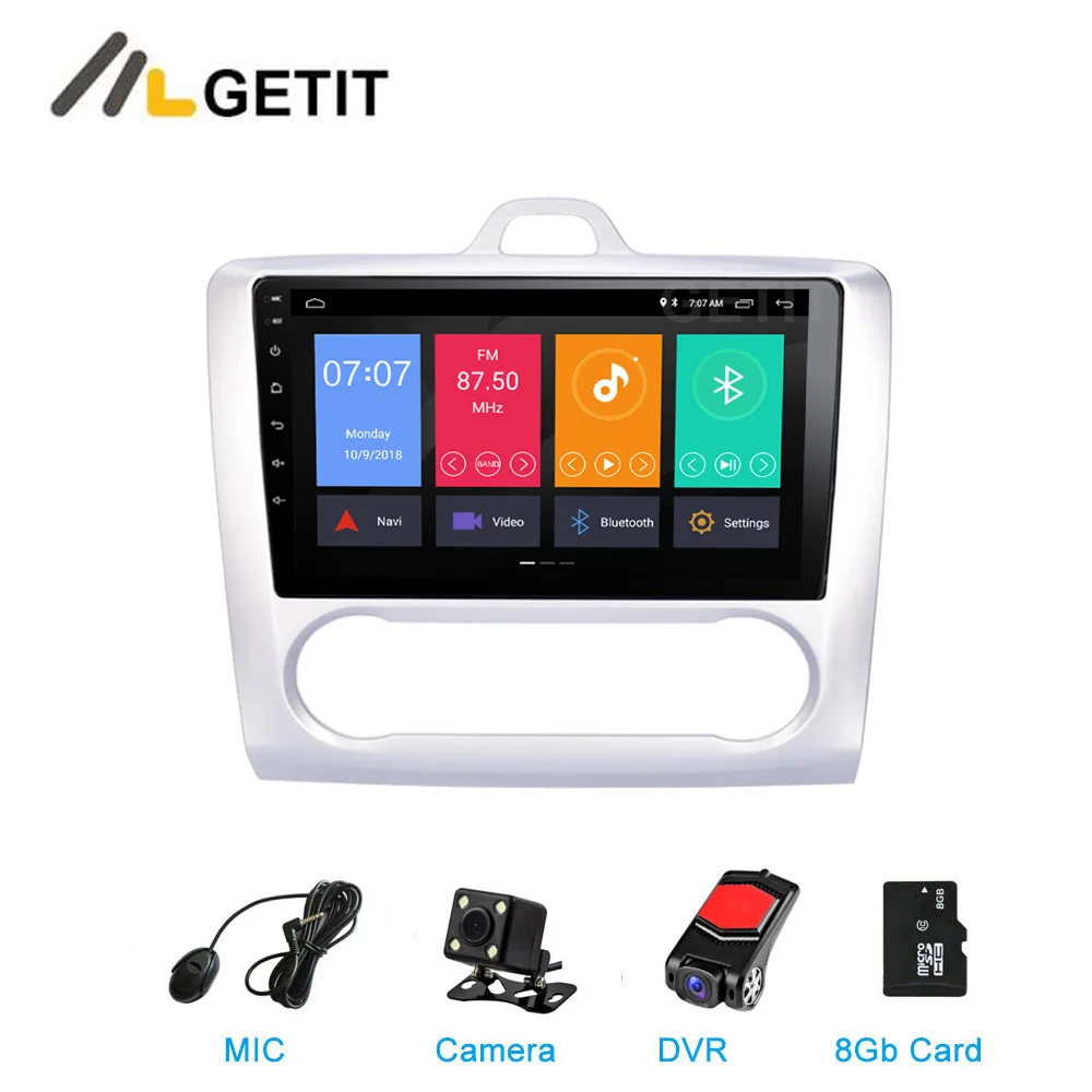Android 10 автомобильный радио мультимедиа аудио стерео плеер GPS для Focus 2004 2011 dvd gps