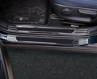 

Black Steel Outer + Inner Door Sill Scuff Plate Trim 8pcs For Mazda CX-30 19-20