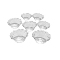 20pcslot clear mini lace flower bowl model fake plastic ps simulation cups crafts diy parts accessories home decoration diy055