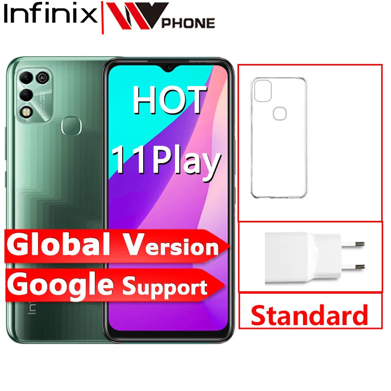 Infinix-tel&eacute;fono m&oacute;vil inteligente con pantalla HD de 6,82 pulgadas, Smartphone con bater&iacute;a de 6000mAh, Helio G35, c&aacute;mara trasera Dual ia de 13MP, versi&oacute;n Global, Hot 11 Play-0