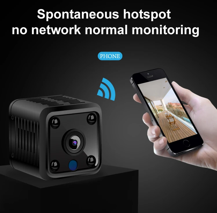 Jennov Wifi мини 2-мегапиксельная камера обнаружения микродвижения Двусторонняя аудио 1080P IP камера держатель небольшой инфракрасный ИК-нательная камера скрытая камера мини камера