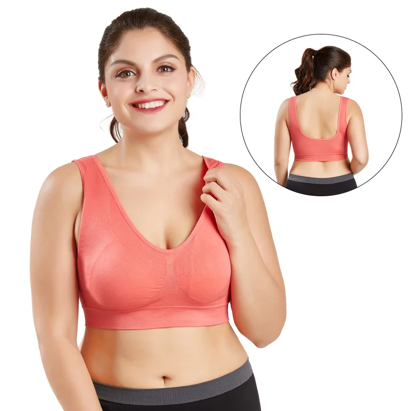 Спортивный бюстгальтер высокая эластичность дышащий Топ сплошной цвет для