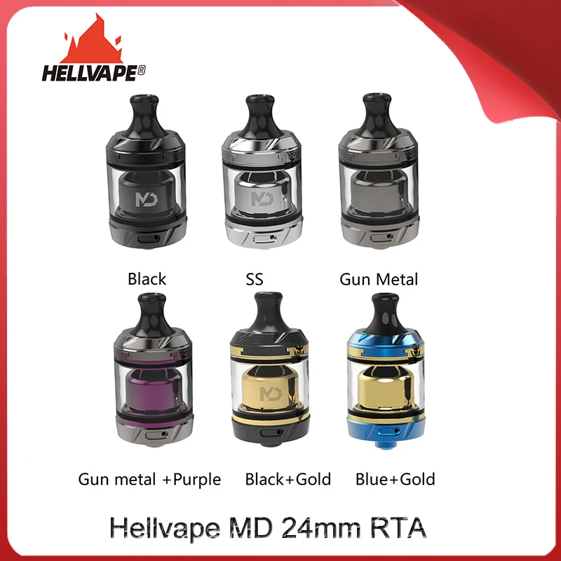 Оригинальный атомайзер Hellvape MD 24 мм RTA 2 мл/4 мл емкость с верхней системой заправки