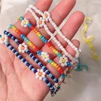 70 hot sell women necklace colorful beads flower fashion all match simple choker for dating