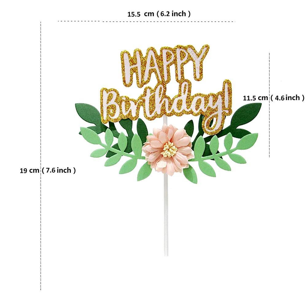 Счастливая фотография черные золотые звезды флаг для торта полоса украшение на